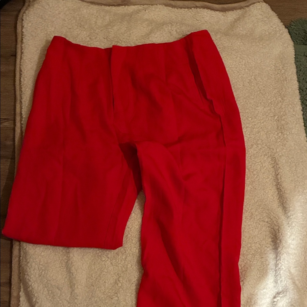 Women's Red Tailored Trousers